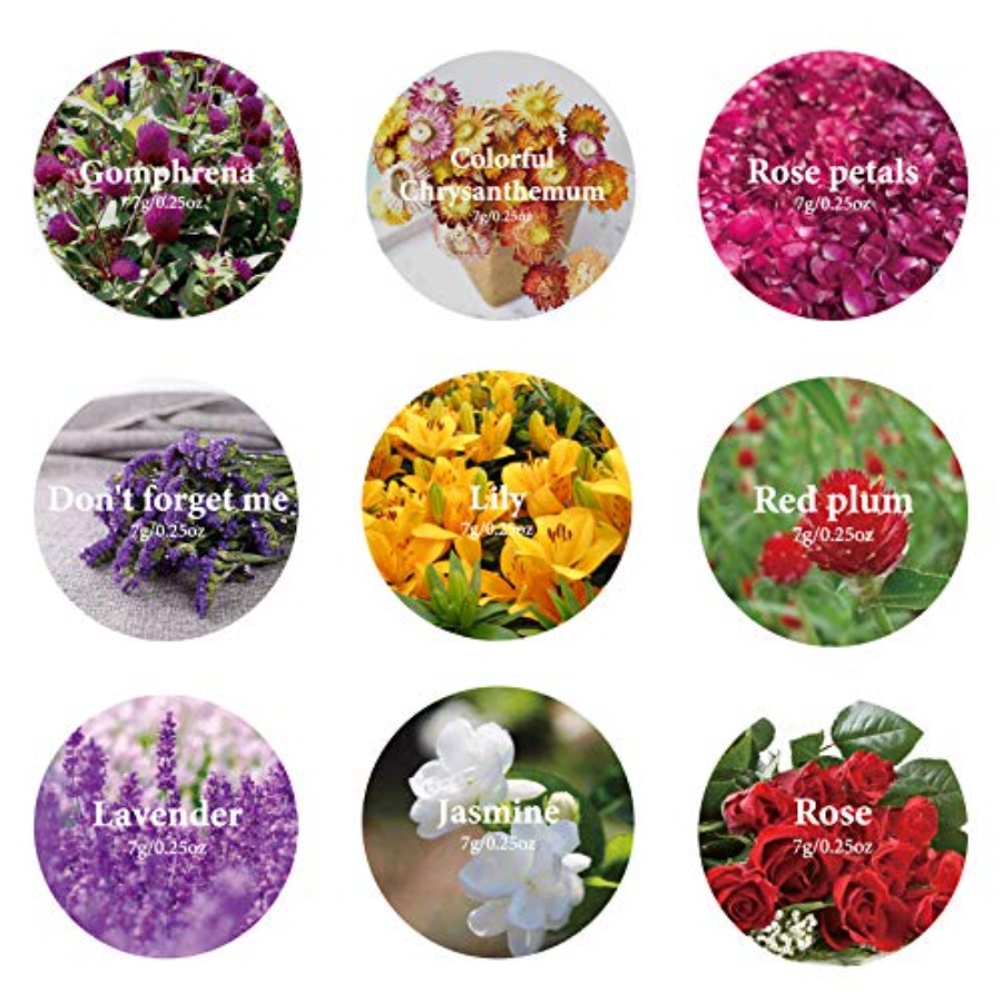 9 sachets de fleurs séchées, k - Soap Making Diy Kit avis et prix